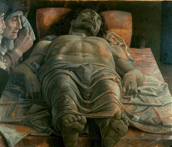 fotografia del Cristo Morto del pittore Andrea Mantegna